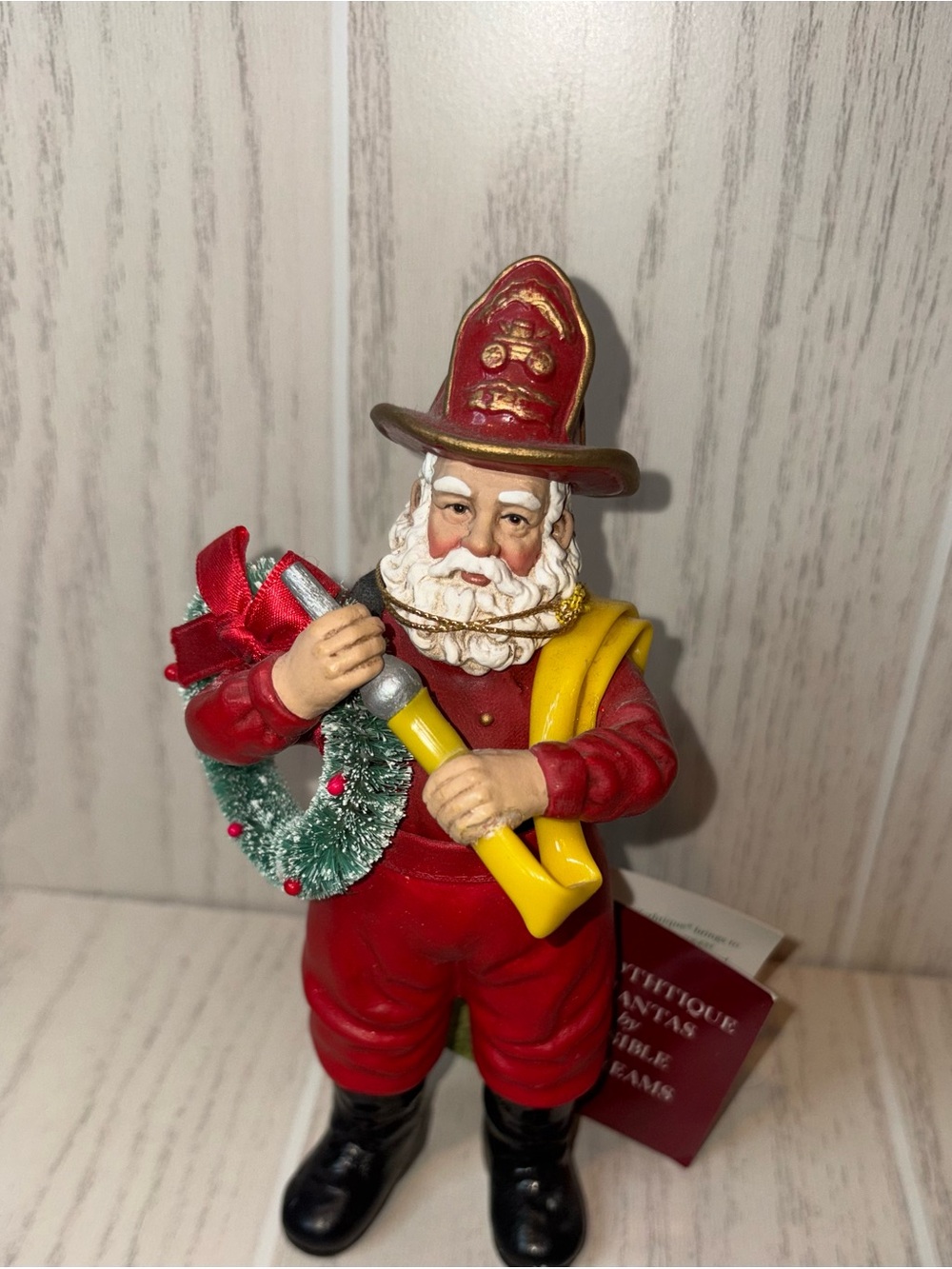 Vintage Possible Dreams Clothtique Santa Fire Fighter Figure Vintage 1990s New